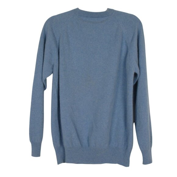 GIASONE 100% 2-PLY CASHMERE Light Blue Sweater Size L Luxury Classic Ivy League - Picture 4 of 6